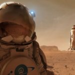 astronauta su marte vicino alla navicella escape from mars digital game indoor