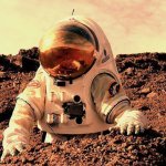 astronauta sul suolo di marte escape from mars digital game indoor